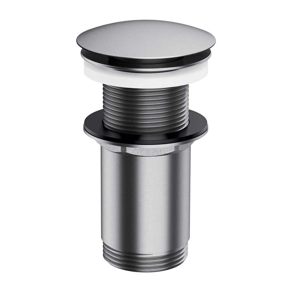 Вентил за мивка Click-Clack Omnires, покритие brushed nickel, без преливник