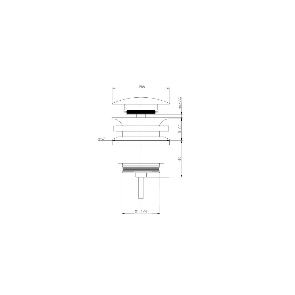 Вентил за мивка Click-Clack Rune Elli розово злато