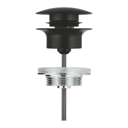 Matte black sink drain Grohe Push-Open, universal