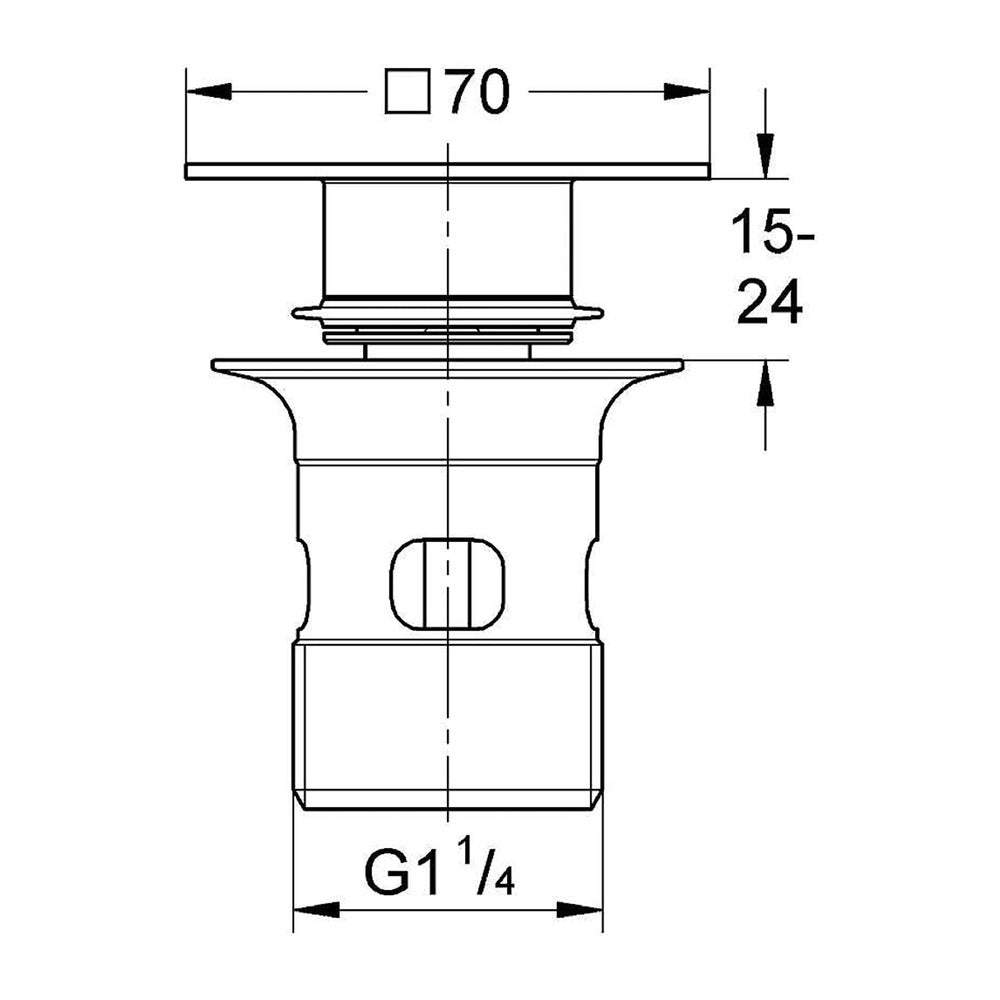 Grohe Push-Open Basin Valve Chrome Supersteel