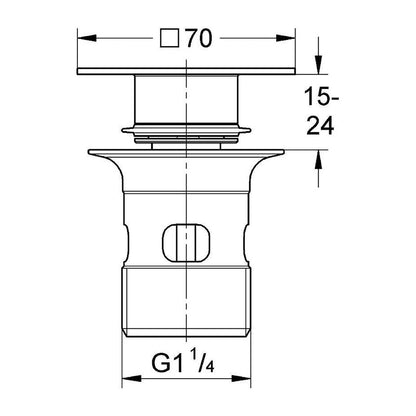 Grohe Push-Open Basin Valve Chrome Supersteel