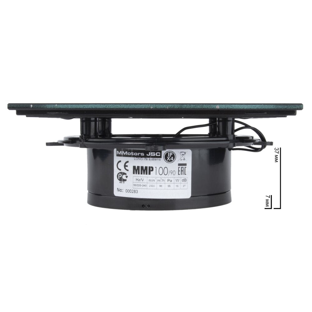 Bathroom Fan MMotors Black/Gray with Exhaust 38 mm 16W