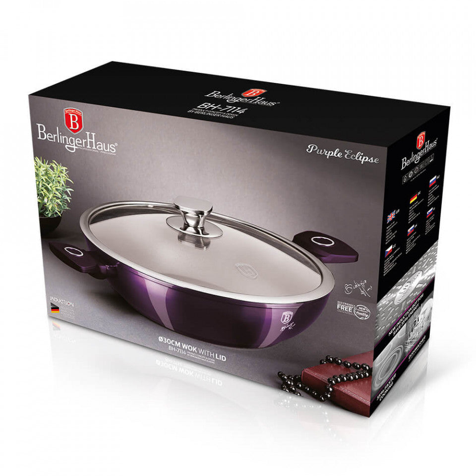 Wok с капак Purple Eclipse Collection BerlingerHaus BH 7114